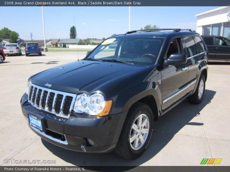 Black / Saddle Brown/Dark Slate Gray 2008 Jeep Grand Cherokee Overland 4x4