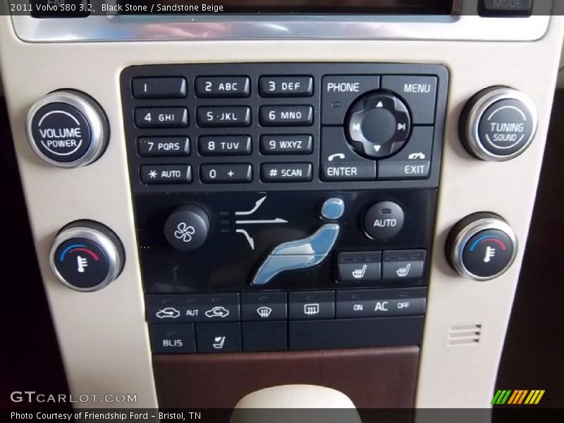 Black Stone / Sandstone Beige 2011 Volvo S80 3.2