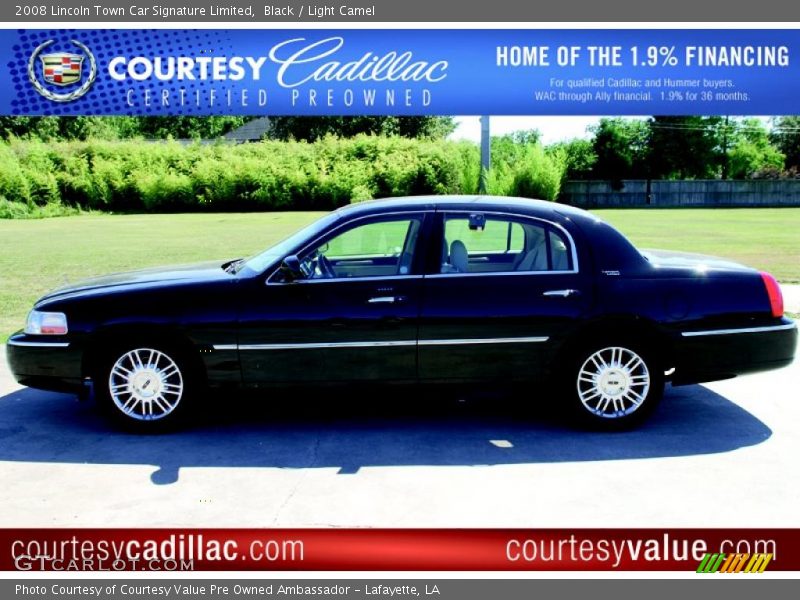 Black / Light Camel 2008 Lincoln Town Car Signature Limited