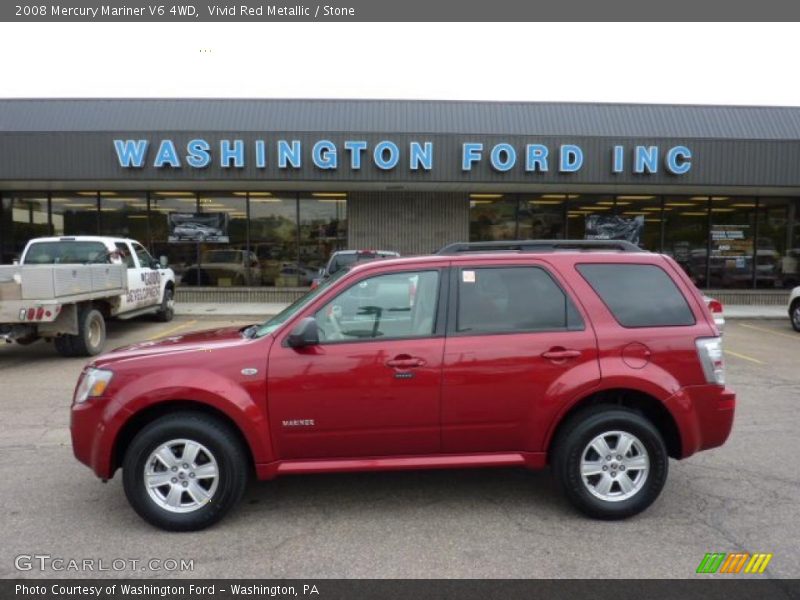 Vivid Red Metallic / Stone 2008 Mercury Mariner V6 4WD