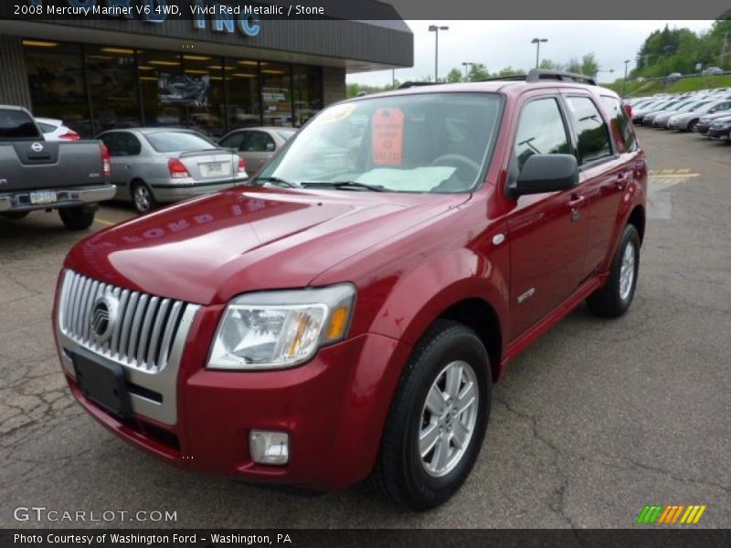 Vivid Red Metallic / Stone 2008 Mercury Mariner V6 4WD