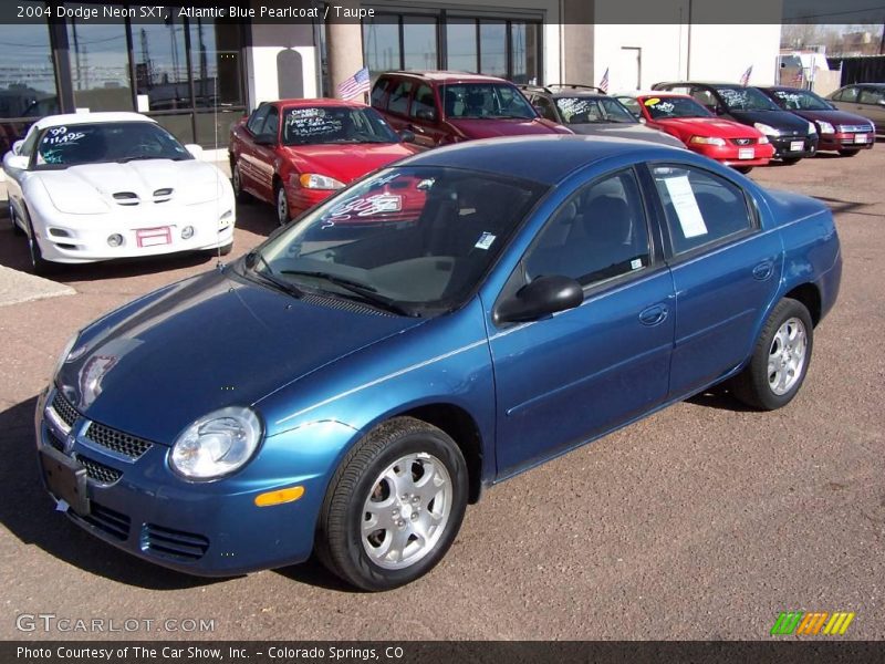 Atlantic Blue Pearlcoat / Taupe 2004 Dodge Neon SXT
