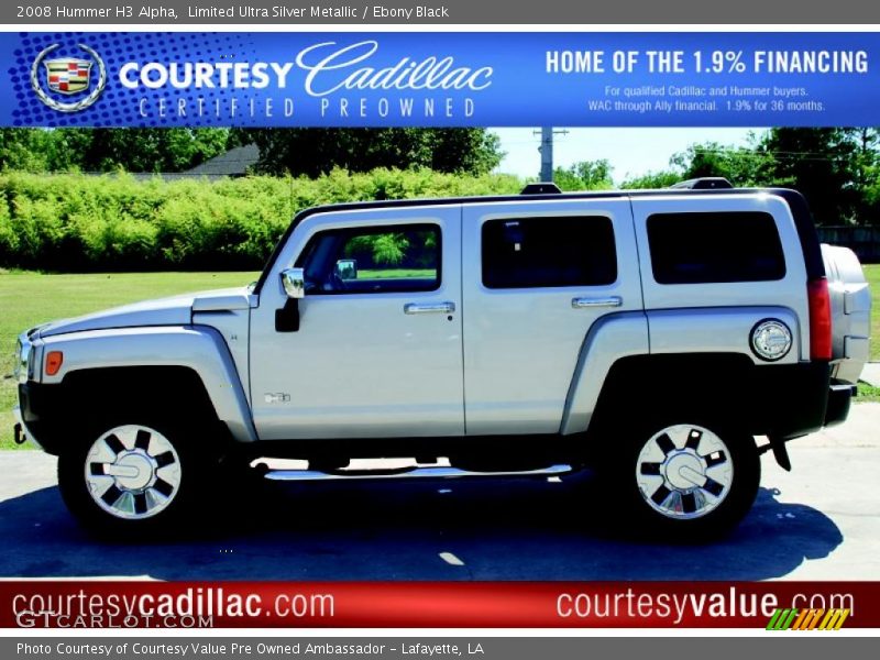Limited Ultra Silver Metallic / Ebony Black 2008 Hummer H3 Alpha