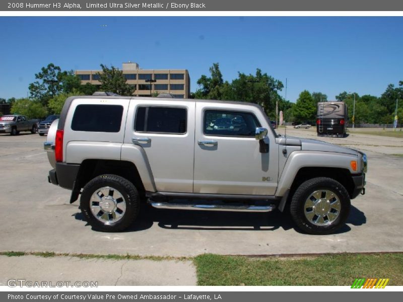 Limited Ultra Silver Metallic / Ebony Black 2008 Hummer H3 Alpha