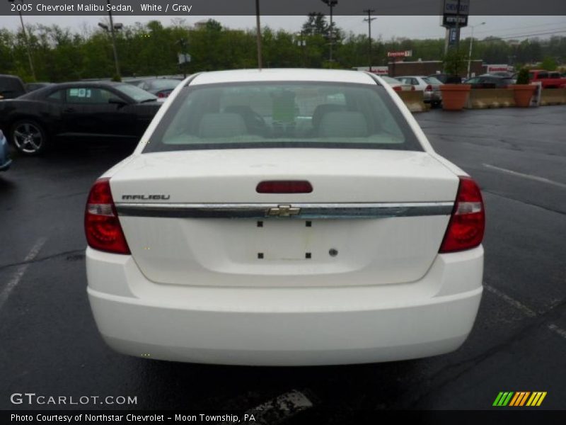 White / Gray 2005 Chevrolet Malibu Sedan
