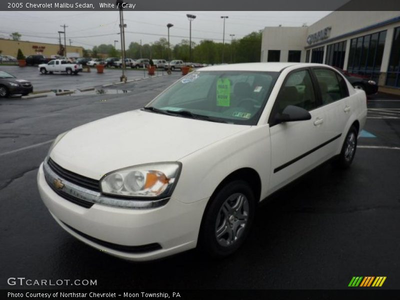 White / Gray 2005 Chevrolet Malibu Sedan
