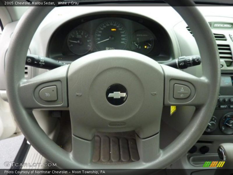 White / Gray 2005 Chevrolet Malibu Sedan