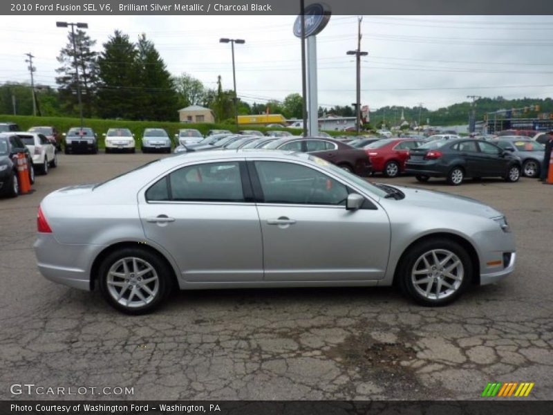 Brilliant Silver Metallic / Charcoal Black 2010 Ford Fusion SEL V6