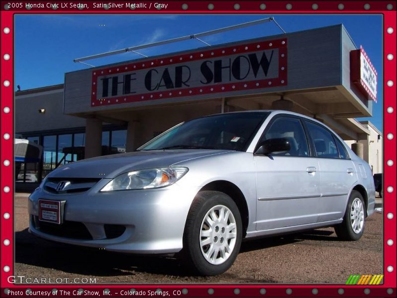 Satin Silver Metallic / Gray 2005 Honda Civic LX Sedan