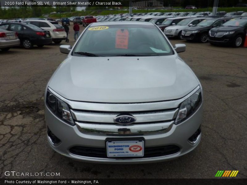 Brilliant Silver Metallic / Charcoal Black 2010 Ford Fusion SEL V6
