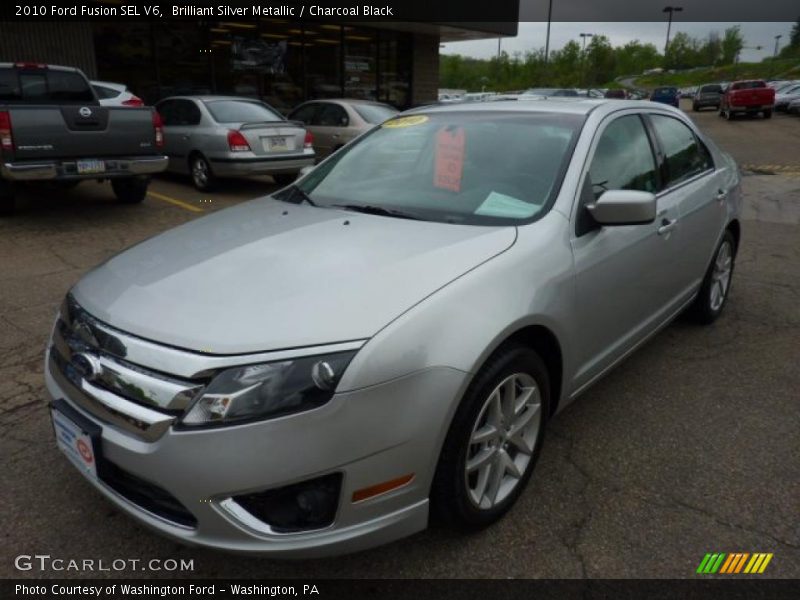 Brilliant Silver Metallic / Charcoal Black 2010 Ford Fusion SEL V6