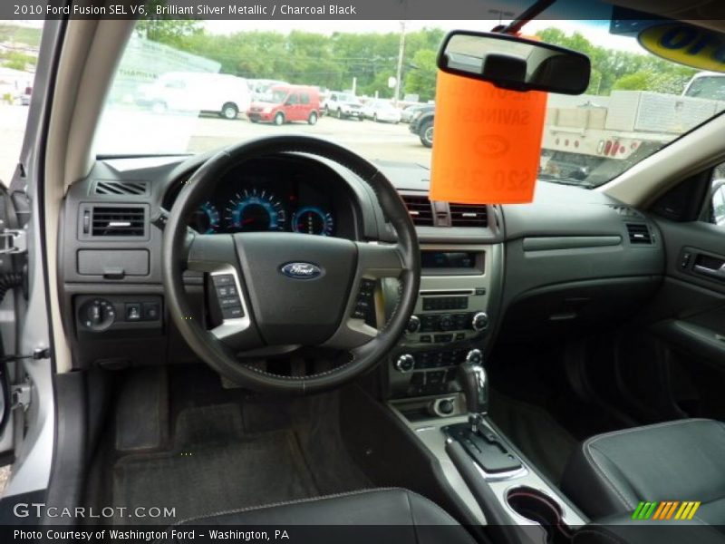 Brilliant Silver Metallic / Charcoal Black 2010 Ford Fusion SEL V6