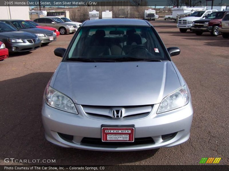 Satin Silver Metallic / Gray 2005 Honda Civic LX Sedan