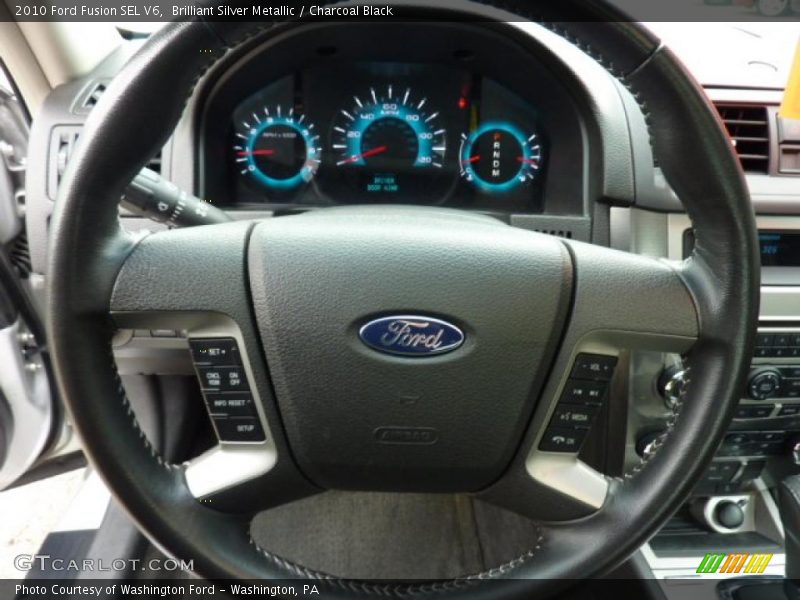 Brilliant Silver Metallic / Charcoal Black 2010 Ford Fusion SEL V6