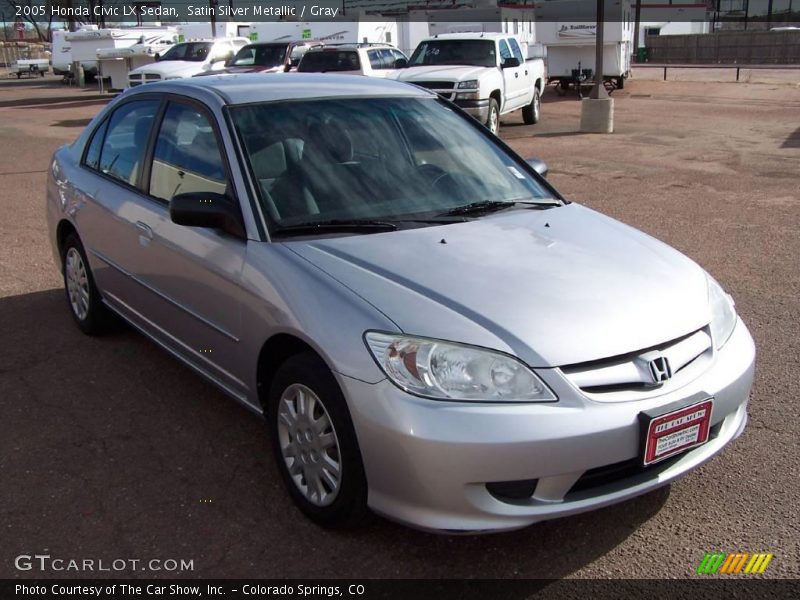 Satin Silver Metallic / Gray 2005 Honda Civic LX Sedan