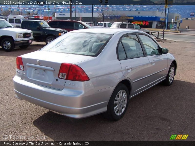 Satin Silver Metallic / Gray 2005 Honda Civic LX Sedan