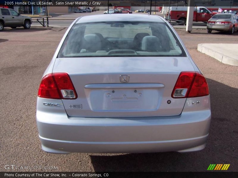 Satin Silver Metallic / Gray 2005 Honda Civic LX Sedan
