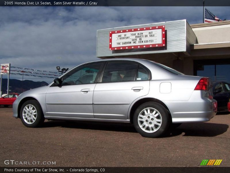 Satin Silver Metallic / Gray 2005 Honda Civic LX Sedan