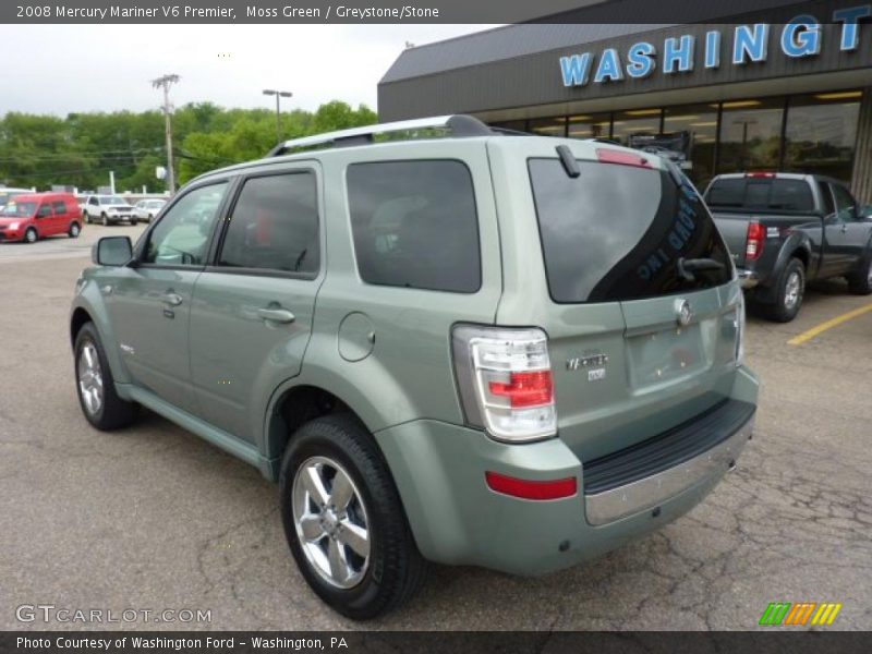 Moss Green / Greystone/Stone 2008 Mercury Mariner V6 Premier