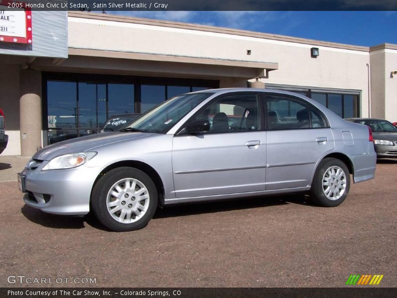 Satin Silver Metallic / Gray 2005 Honda Civic LX Sedan