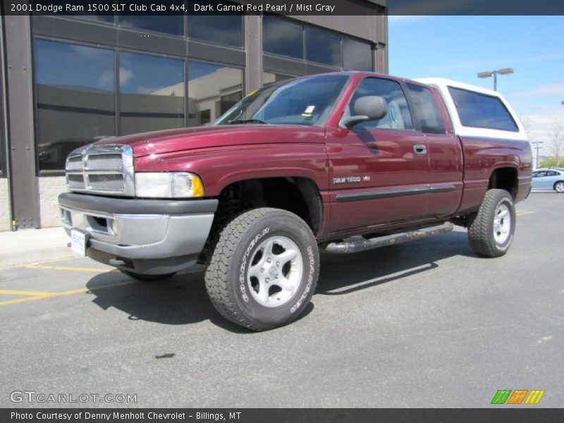 Dark Garnet Red Pearl / Mist Gray 2001 Dodge Ram 1500 SLT Club Cab 4x4