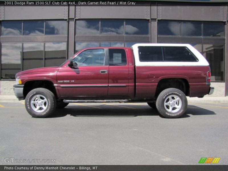 Dark Garnet Red Pearl / Mist Gray 2001 Dodge Ram 1500 SLT Club Cab 4x4