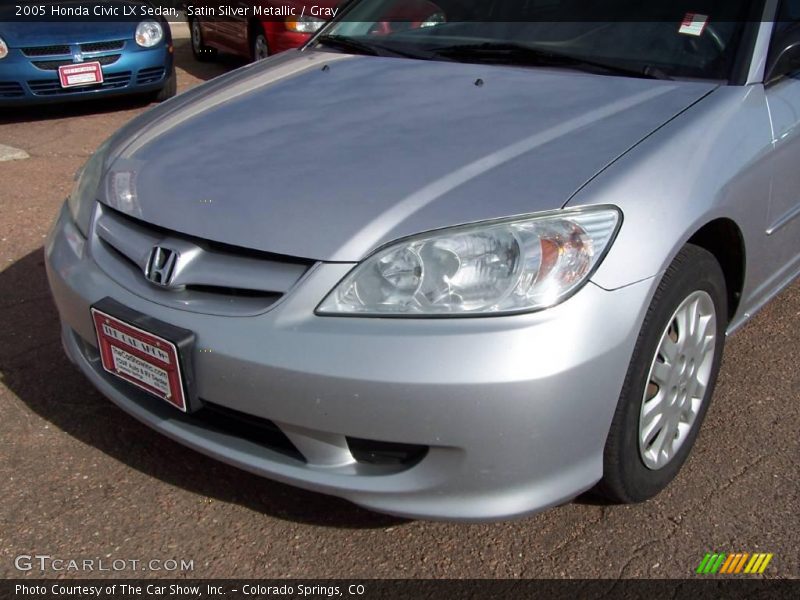 Satin Silver Metallic / Gray 2005 Honda Civic LX Sedan