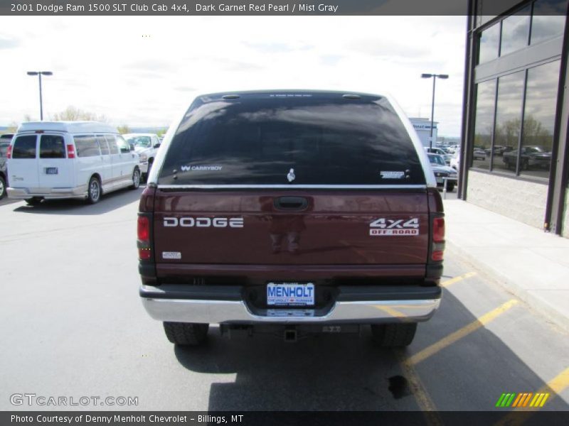 Dark Garnet Red Pearl / Mist Gray 2001 Dodge Ram 1500 SLT Club Cab 4x4