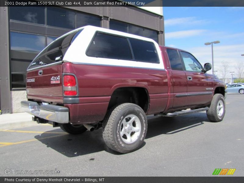 Dark Garnet Red Pearl / Mist Gray 2001 Dodge Ram 1500 SLT Club Cab 4x4