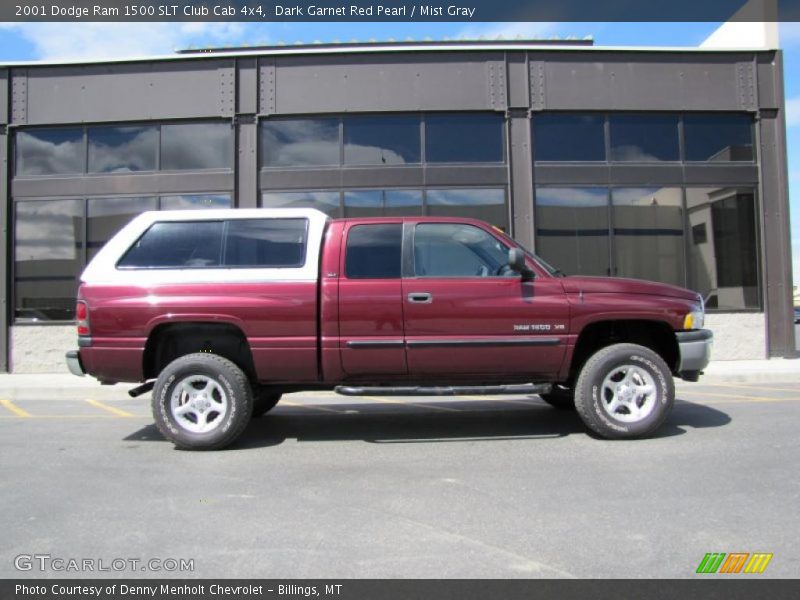 Dark Garnet Red Pearl / Mist Gray 2001 Dodge Ram 1500 SLT Club Cab 4x4