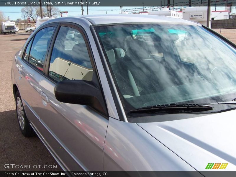 Satin Silver Metallic / Gray 2005 Honda Civic LX Sedan