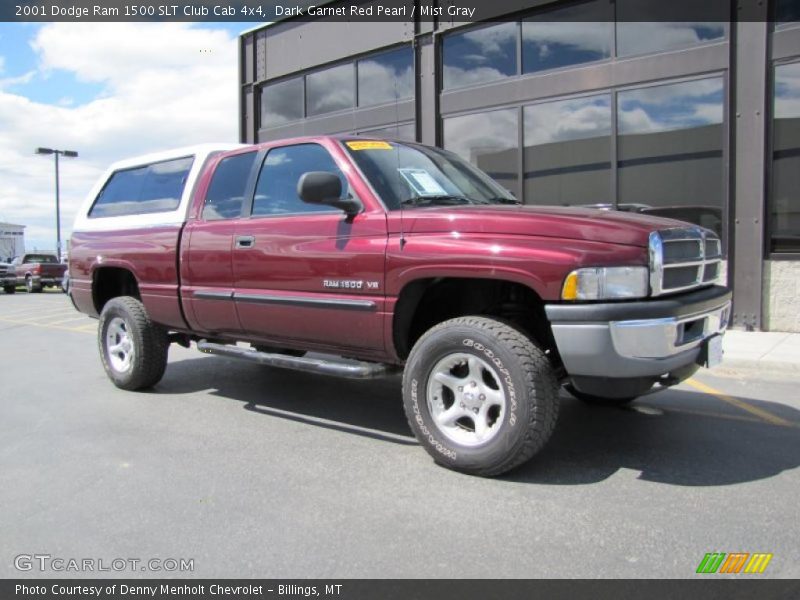 Dark Garnet Red Pearl / Mist Gray 2001 Dodge Ram 1500 SLT Club Cab 4x4