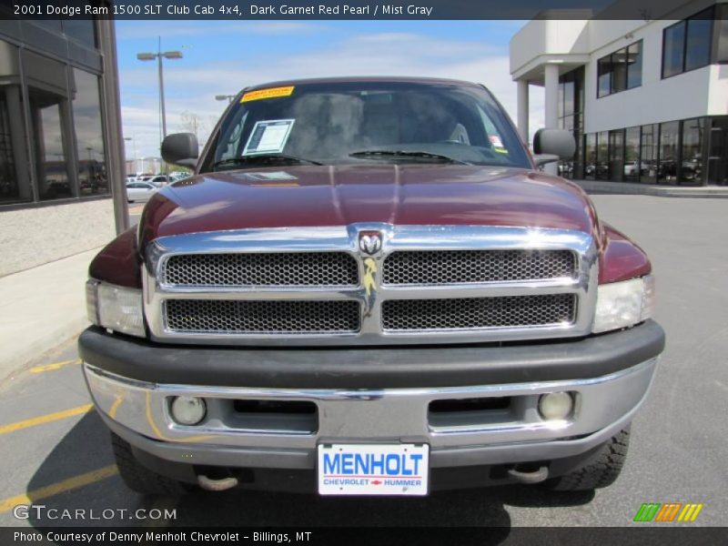 Dark Garnet Red Pearl / Mist Gray 2001 Dodge Ram 1500 SLT Club Cab 4x4