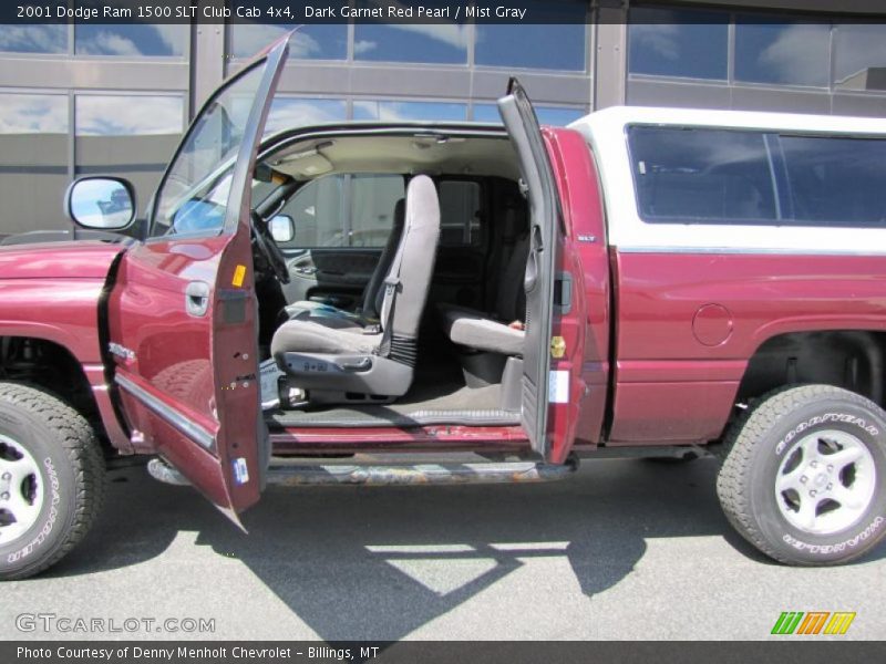 Dark Garnet Red Pearl / Mist Gray 2001 Dodge Ram 1500 SLT Club Cab 4x4