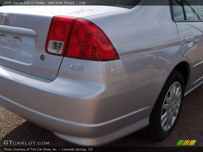 Satin Silver Metallic / Gray 2005 Honda Civic LX Sedan