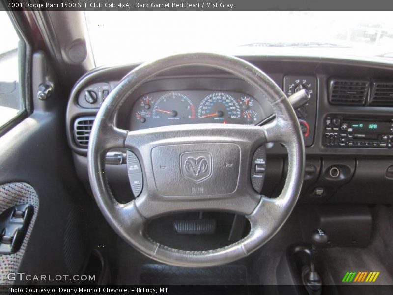 Dark Garnet Red Pearl / Mist Gray 2001 Dodge Ram 1500 SLT Club Cab 4x4
