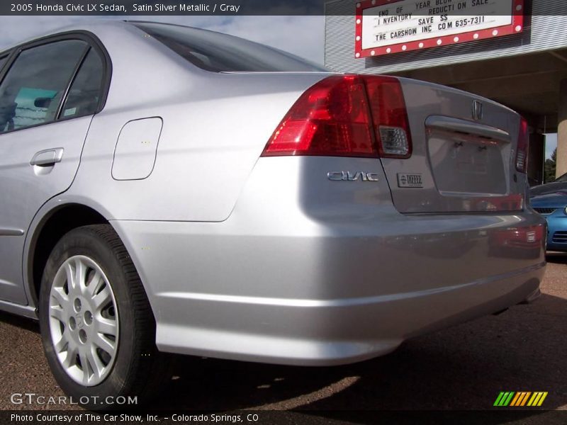 Satin Silver Metallic / Gray 2005 Honda Civic LX Sedan