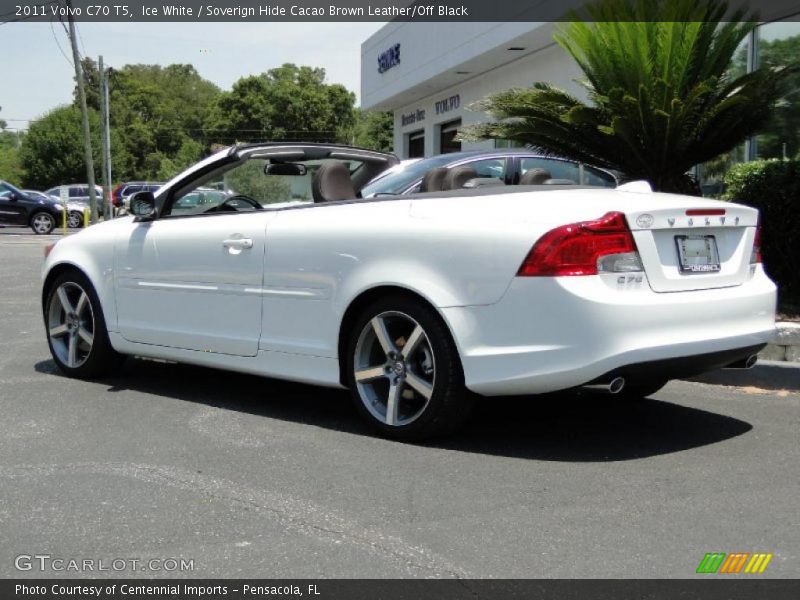 Ice White / Soverign Hide Cacao Brown Leather/Off Black 2011 Volvo C70 T5