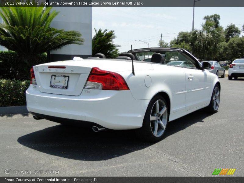 Ice White / Soverign Hide Cacao Brown Leather/Off Black 2011 Volvo C70 T5