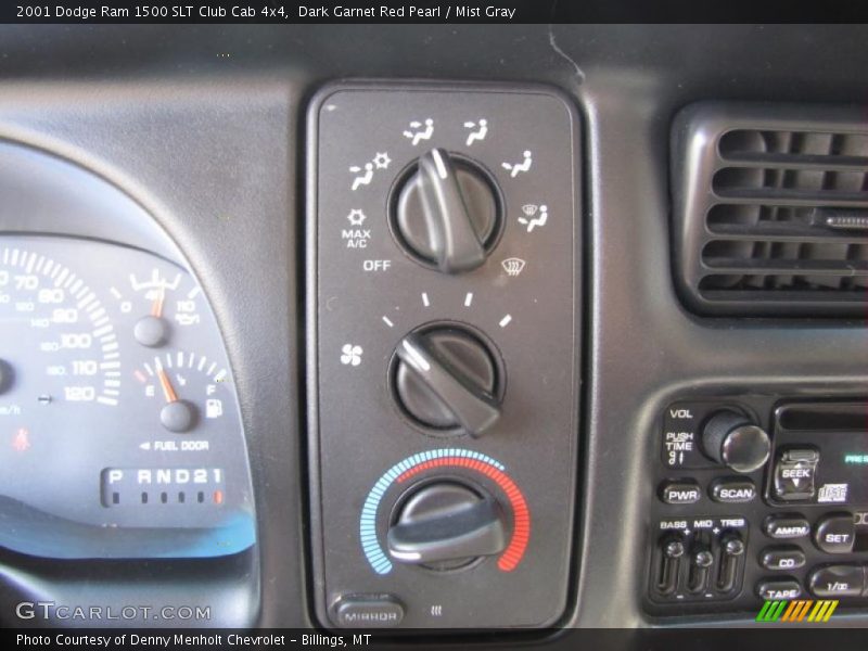 Dark Garnet Red Pearl / Mist Gray 2001 Dodge Ram 1500 SLT Club Cab 4x4