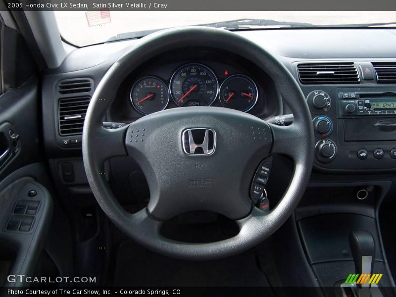 Satin Silver Metallic / Gray 2005 Honda Civic LX Sedan