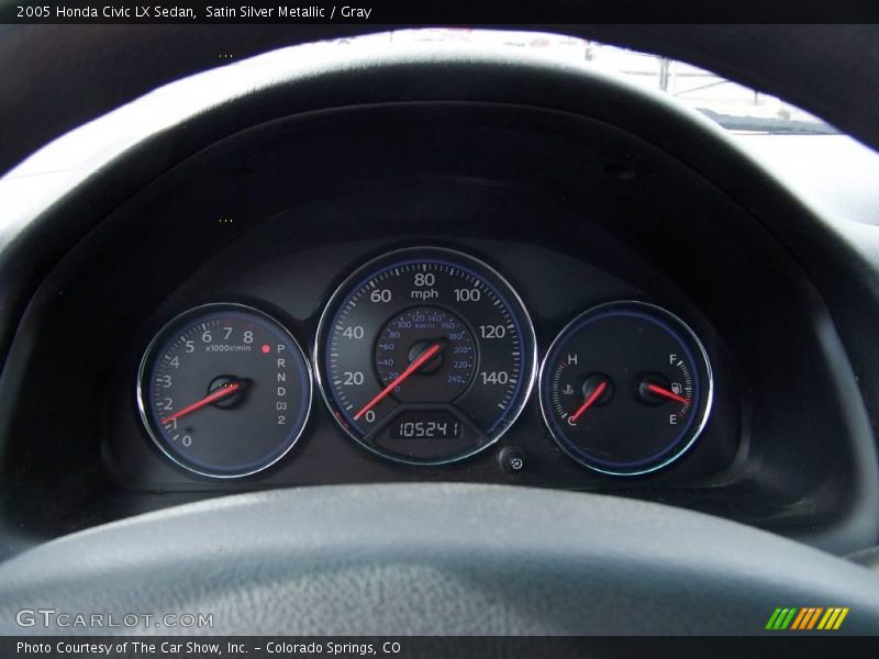 Satin Silver Metallic / Gray 2005 Honda Civic LX Sedan