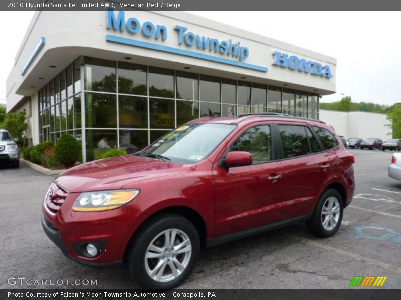 Venetian Red / Beige 2010 Hyundai Santa Fe Limited 4WD