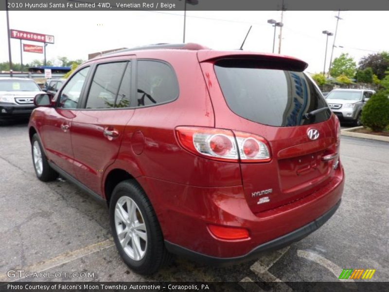 Venetian Red / Beige 2010 Hyundai Santa Fe Limited 4WD