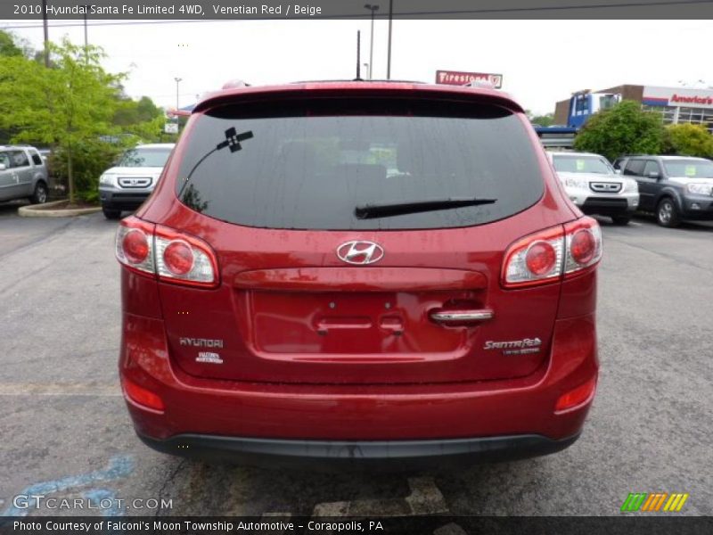 Venetian Red / Beige 2010 Hyundai Santa Fe Limited 4WD