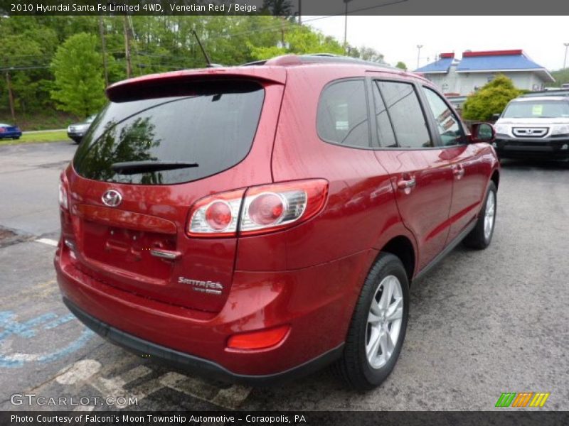 Venetian Red / Beige 2010 Hyundai Santa Fe Limited 4WD