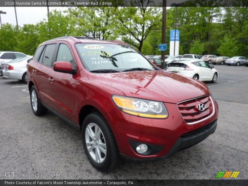 Front 3/4 View of 2010 Santa Fe Limited 4WD