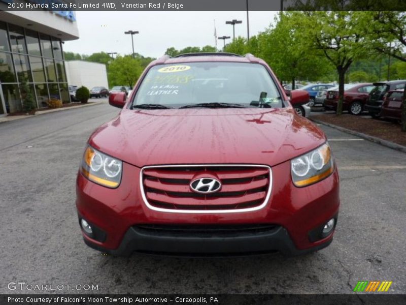 Venetian Red / Beige 2010 Hyundai Santa Fe Limited 4WD