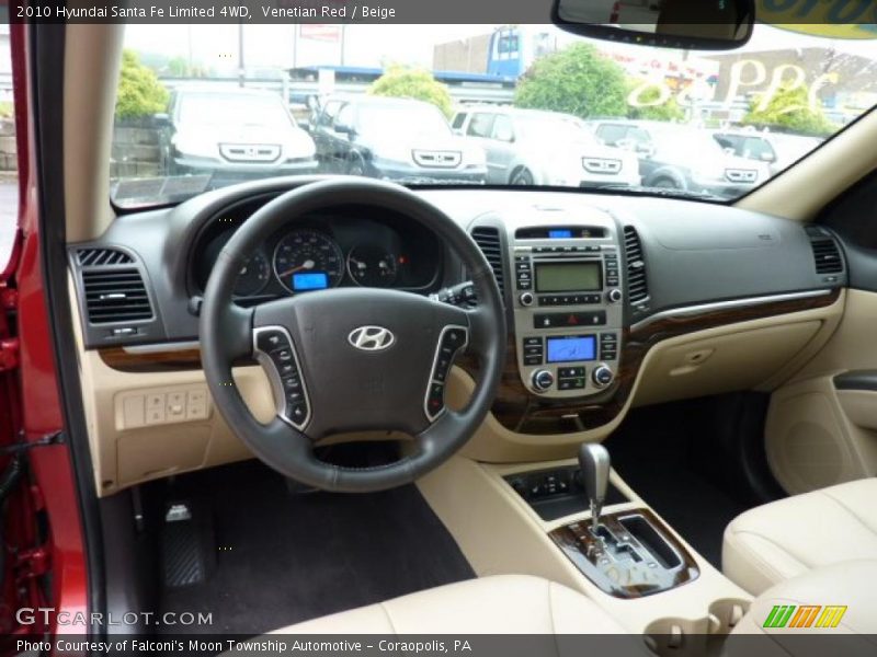  2010 Santa Fe Limited 4WD Beige Interior