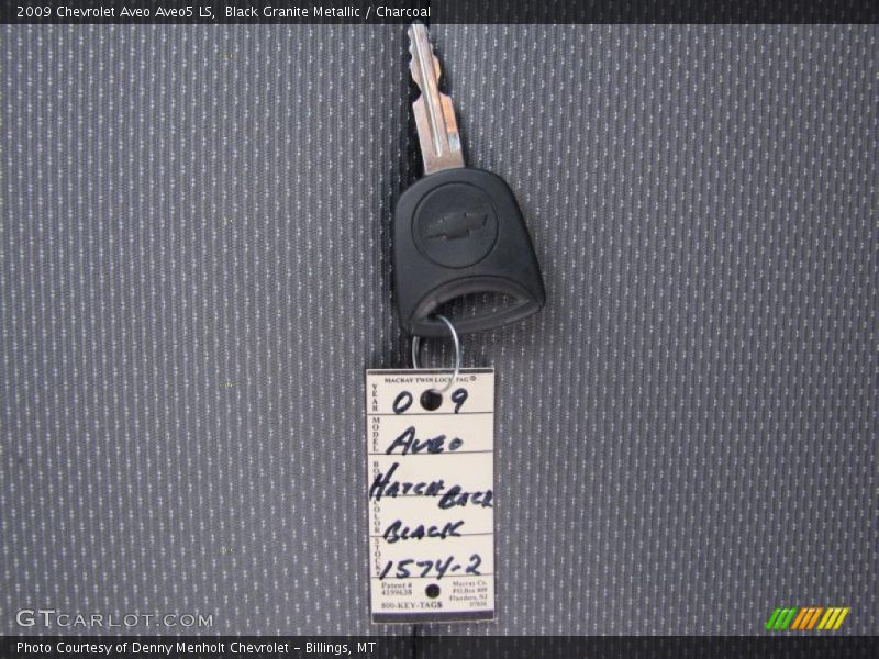 Black Granite Metallic / Charcoal 2009 Chevrolet Aveo Aveo5 LS